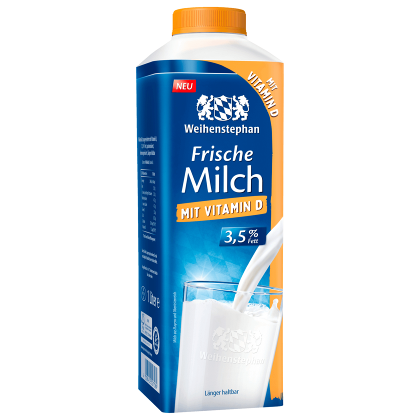 Weihenstephan Frische Milch 3,5% Fett 1l